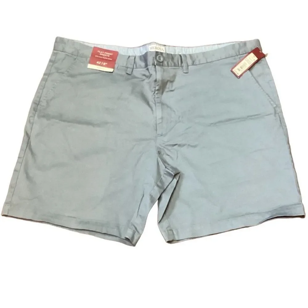 NWT Merona Flat Front Light Gray Shorts Size 42